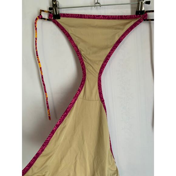 Victoria Secret Size Large NWOT Bikini Swim Bottom Pink Tie Sides - Picture 6 of 7